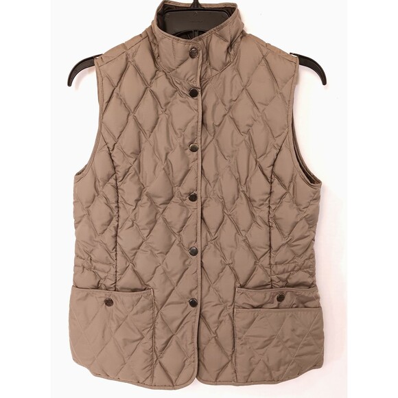 Eddie Bauer Vest Wn S Brown 550 Premium Down Puffer Quilted Snap Pockets Outdoor - Picture 1 of 9